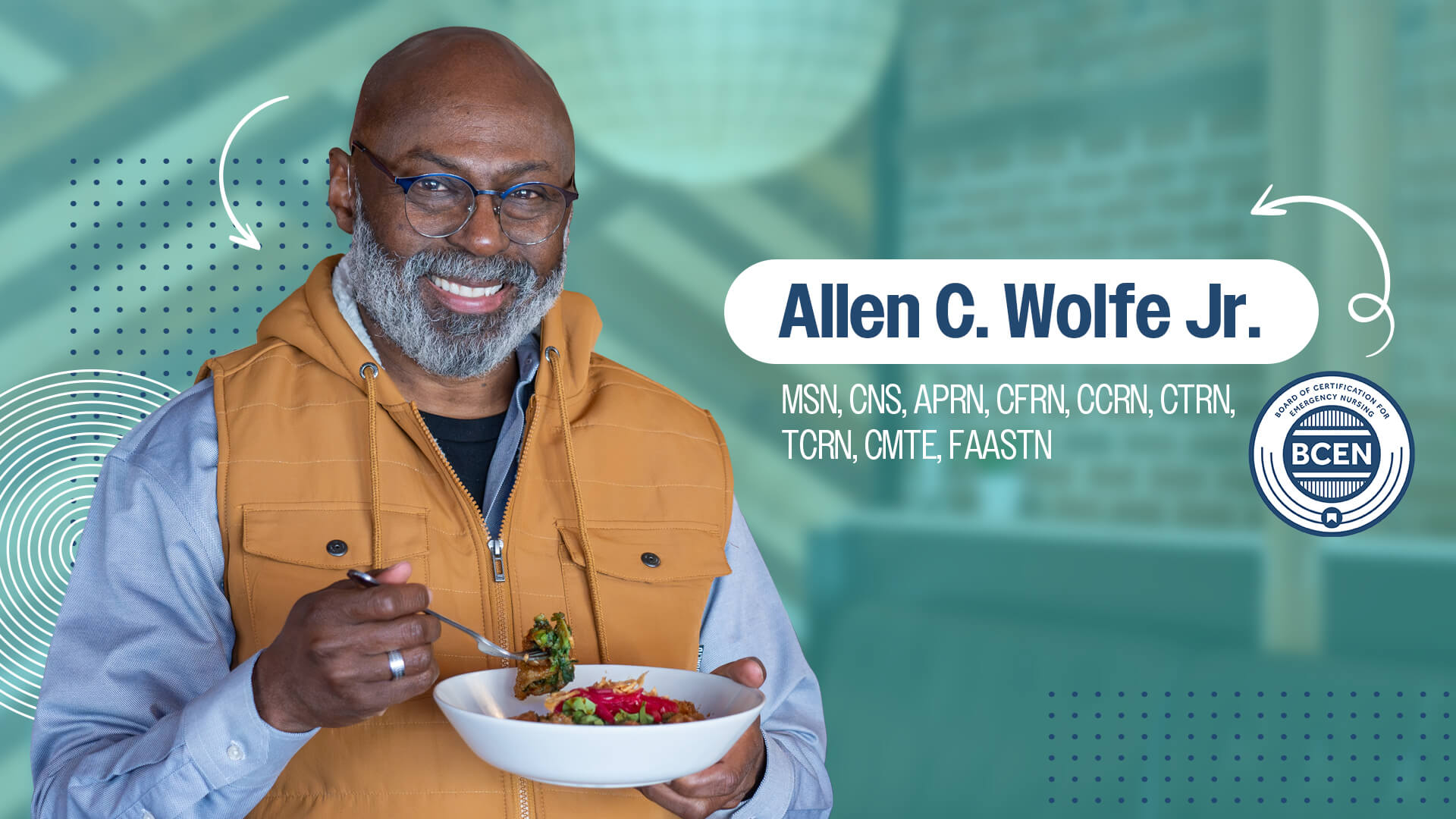 Allen C. Wolfre Jr. certified flight nurse MSN, CNS, APRN, CFRN, CCRN, CTRN, TCRN, CMTE, FAASTN