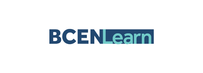 BCEN Learn logo with "BCEN" in dark blue and "Learn" in light blue on a dark blue background.