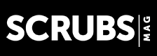 White text on a black background reads "SCRUBS MAG," with "MAG" rotated vertically to the right of "SCRUBS.