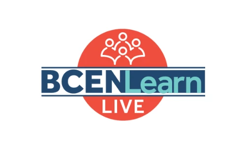 BCEN Learn Live logo with stylized people icons in a red circle above the text “BCEN Learn LIVE” in blue and teal.